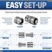 ESSENTIAL WASHER 3/4 Stainless Steel Garden Hose Check Valve Quick Connect Fitting (3 Pack)_maomaolike.com