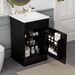 20 Bathroom Vanity With Sink, Vanity Cabinet With Door Shelf And Adjustable Shelf, Black_maomaolike.com