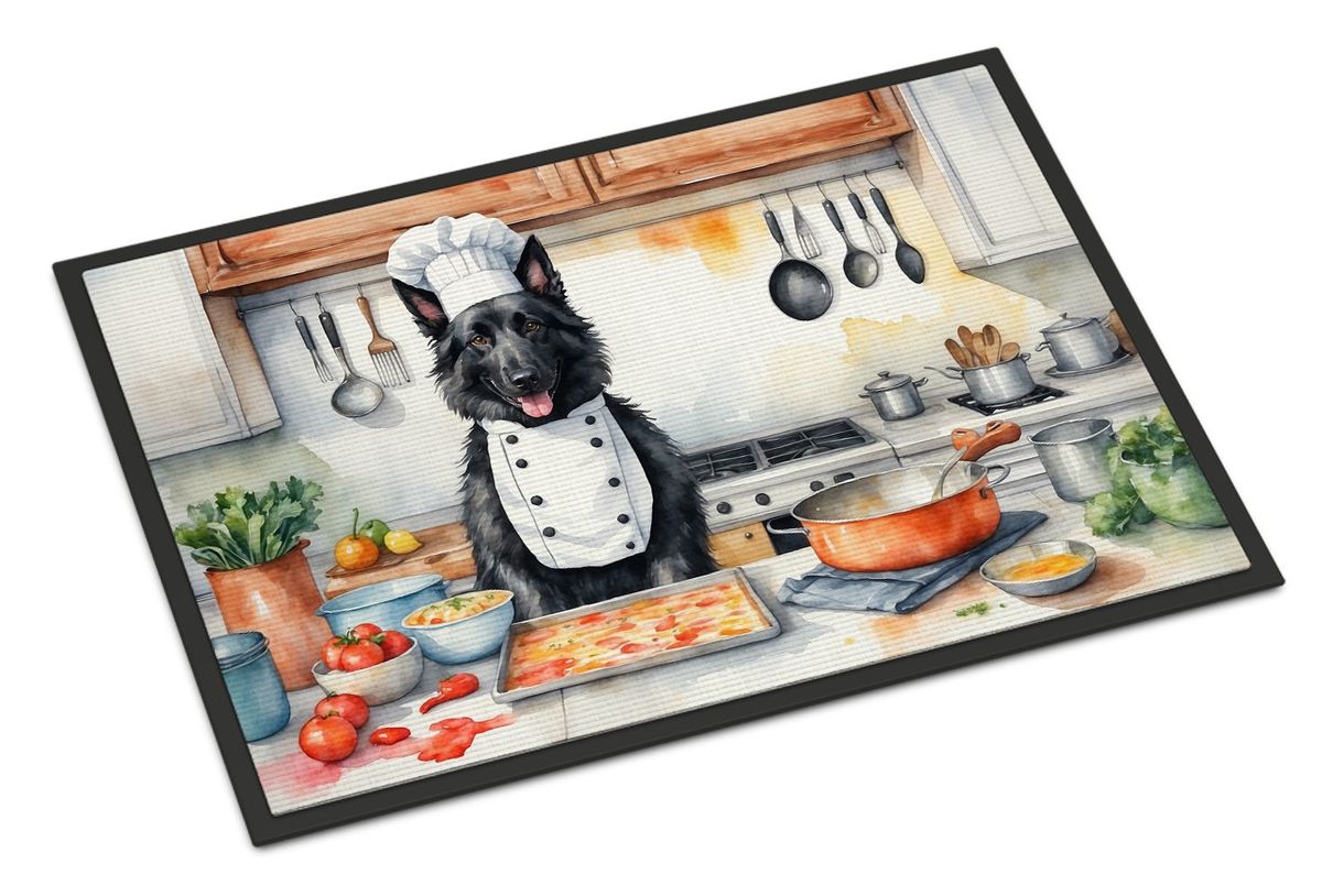 Belgian Sheepdog The Chef Doormat Front Door Mat Indoor Outdoor Rugs For Entryway, Non Slip Washable Low Pile, 24H X 36W_maomaolike.com