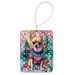 Chihuahua Christmas Porcelain Ornament Christmas Tree Hanging Decorations For Home Christmas Holiday, Rectangle, Gift, Multicolor_maomaolike.com
