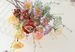 Yilun Cross-Border Pink Butterfly Fake Flower Artificial Azalea PU Hand Feel Bouquet Living Room Dining Table Decoration_maomaolike.com