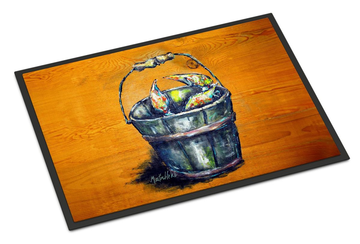 A Crab Bucket Doormat Front Door Mat Indoor Outdoor Rugs For Entryway, Non Slip Washable Low Pile, 24H X 36W_maomaolike.com