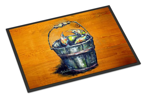 A Crab Bucket Doormat Front Door Mat Indoor Outdoor Rugs For Entryway, Non Slip Washable Low Pile, 24H X 36W_maomaolike.com