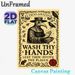 Plague Doctor Themed Painting Poster, Vintage Engraved Style Poster, Retro Hand-washing Reminder, Ideal For Bathroom_maomaolike.com