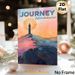 Inspirational Journey Painting Poster, Vibrant Stained-Glass Style Mountain & Figure Scene Poster, Motivational Quote Decor Ideal For Home Office_maomaolike.com
