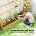 Wooden Planter Box With Trellis, Hanging Roof And Drainage Holes For Climbing Plants, Vegetables, Herbs And Flowers_maomaolike.com