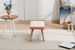 Wooden Step Ottoman,Wooden Step Stool For Adults,Square Cushion Foot Stool,Small Stool With Non-Slip Pad,Wood Stool Suitable For Bedroom, Living Room And Kitchen (PINK)_maomaolike.com
