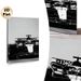 Formula 1 Racing Car Painting Poster, Sleek Monochrome Front-View Race Car Poster, Stylish Checkered Detail Design, Ideal For Man Cave, Garage And_maomaolike.com
