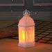 Vintage Hexagonal Lantern With LED Flame Light - Decorative Christmas Candle Holder For Home, Party & Holiday Decor_maomaolike.com