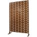 Outdoor & Indoor Privacy Screen Metal Privacy Screen 76" H×48" W, Freestanding Decorative Privacy Screen For Deck Balcony Patio, Privacy Fence Panels For Outside Lawn Garden PS112 BROWN HAMMERTONE_maomaolike.com