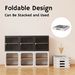 Single Sturdy & Convenient Foldable Cabinet, Durable Steel-Wood Combo With Anti-Slip Design & Quick Fold & Install, Easy To DIY Storage Container With Door, White_maomaolike.com