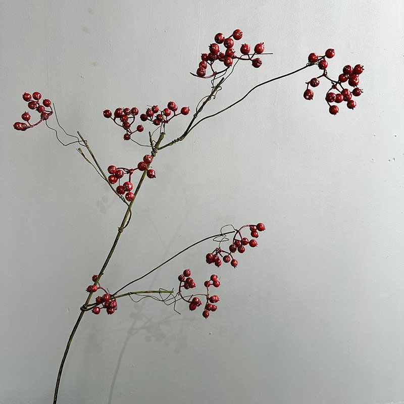 Artificial North American Wintergreen Mountain Return Fruit Vine Berry Wrapped Branches Chinese Style Decoration Wedding_maomaolike.com