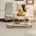 Marble Coffee Table With Open Storage Shelf_maomaolike.com