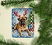 Bullmastiff Christmas Reindeer Porcelain Ornament Christmas Tree Hanging Decorations For Home Christmas Holiday, Rectangle, Gift, Multicolor_maomaolike.com