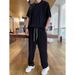 Men's Clothing short sleeved trousers suit men's loose large size cool high end two piece suit for middle aged and young people sports a set of_maomaolike.com