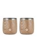 Stainless Steel Rocks Glass, Set Of 2 - Natural Teak_maomaolike.com