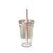 450ML Summer High-value Milk Tea Straw Plastic Transparent Multi-color Thickened Coffee Office Water Cup_maomaolike.com