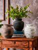 1pc West Asian Classical Style Ceramic Vase Large Capacity Refillable Water Flower Arrangement Vase Suitable For Multiple Scenes Ornament Vase_maomaolike.com