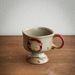 Vintage Kiln Turned Coarse Pottery Coffee Cup, High Aesthetic Moon Rabbit Ceramic High Footed Cup, Afternoon Tea Cup_maomaolike.com