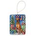 Rhodesian Ridgeback Christmas Reindeer Porcelain Ornament Christmas Tree Hanging Decorations For Home Christmas Holiday, Rectangle, Gift, Multicolor_maomaolike.com