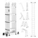Multi-Purpose Folding Ladder 7-in-1 4 Step 15.5ft Reach Height For Work_maomaolike.com