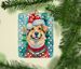 Finnish Lapphund Christmas Porcelain Ornament Christmas Tree Hanging Decorations For Home Christmas Holiday, Rectangle, Gift, Multicolor_maomaolike.com