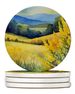 Kentucky Goldenrod In Watercolor Large Sandstone Coasters Pack Of 4 Absorbent Round Coasters Decor Gifts For Men Or Women, 4 In, Multicolor_maomaolike.com