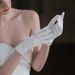 Unisex Wedding gloves White simple lace lace short bridal wedding dress dinner gloves_maomaolike.com