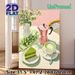 Matcha Afternoon Tea Painting Poster, Warm-toned Oil-style Still Life Poster, Soft Cozy Atmosphere Ideal For Cafe, Kitchen And Dining Area_maomaolike.com