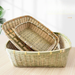 Square Household Woven Draining Kitchen Storage Vegetable Washing Bamboo Basket_maomaolike.com