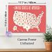US Map Themed Painting Poster, Minimalist Retro Coral-toned US Map Poster, Clear State Abbreviations For Geographic Reference, Ideal For Home Office_maomaolike.com