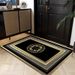Living Room Rug Large Size Gorgeous Gold Frame Design Bedroom Rug Plush Thickened Machine Washable Thickened Underlay Interior Decorative Rug_maomaolike.com
