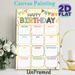 Birthday Tracker Painting Poster, Vibrant Hand-drawn Birthday Calendar Poster, Practical Monthly Birthday Record Layout For Home, Office And Party_maomaolike.com