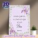Spanish Psalm 46:10 Themed Painting Poster, Soft Watercolor Purple Iris & Greenery Poster, Serene Inspirational Verse Decor Ideal For Home, Prayer_maomaolike.com