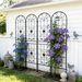 4 Pack Metal Garden Trellis 86.7 X 19.7 Rustproof Trellis For Climbing Plants Outdoor Flower Support Black_maomaolike.com