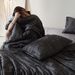 Wholesale Nordic Light Luxury Summer 60s Lenzing Tencel Cotton Jacquard Four-Piece Set For Cool Sleep With Buttons_maomaolike.com