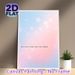 Inspirational Quote Painting Poster, Soft Pink-blue Gradient Bokeh Style Poster, Warm Uplifting Message, Ideal For Bedroom, Living Room, Office Wall_maomaolike.com