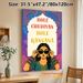 Indian Folk Lyric Themed Painting Poster, Vibrant Retro Style Poster With Stylish Indian Female & Traditional Mandala Patterns, Cultural Artwork Ideal_maomaolike.com