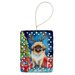 Pekingese Christmas Reindeer Porcelain Ornament Christmas Tree Hanging Decorations For Home Christmas Holiday, Rectangle, Gift, Multicolor_maomaolike.com