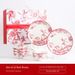 Ceramic Bowl Set With Under-Glaze Design - 6-Piece Dinnerware Gift Box For Home & Special Occasions_maomaolike.com
