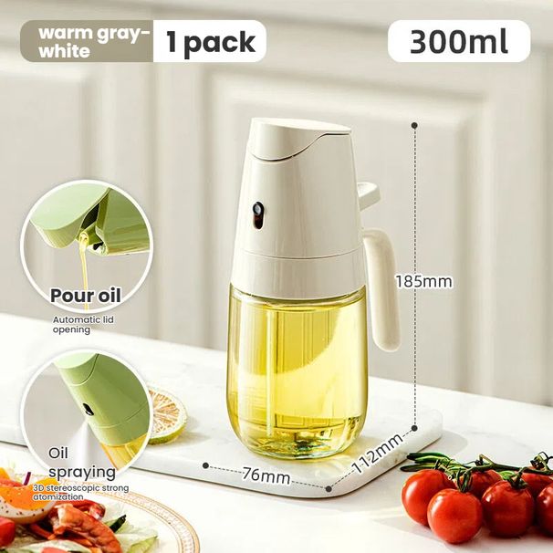 VANFOLA Dual-Use Glass Oil Sprayer, Spray & Pour Design, Leakproof Oil Bottle, Household Kitchen Condiment Container For Soy Sauce & Vinegar_maomaolike.com