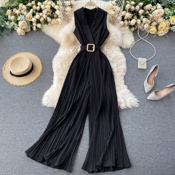 Women's fashion temperament professional suit collar romper_maomaolike.com