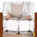 Vegetable Food Grade Stainless Steel Kitchen Strainer Square Sieve Rice Washing Flat Bottom Draining Basin_maomaolike.com