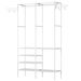 1Pc Metal Garment Rack Shoe Clothing Organizer Shelves Freestanding Multifunctional Clothes Wardrobe_maomaolike.com