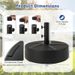 Outdoor Fillable Umbrella Base With Texture Decor_maomaolike.com