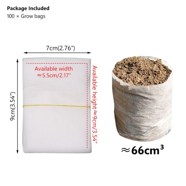 Biodegradable Nonwoven Fabric Nursery Plant Grow Bags Seedling Growing Planter Planting Pots Garden Eco-Friendly Ventilate Bag_maomaolike.com