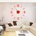 Frameless Wall Clock Living Room Bedroom Clock DIY Silent Art Wall Clock Creative Hole-Free Decorative Wall Sticker Clock Roman Scale Dials_maomaolike.com