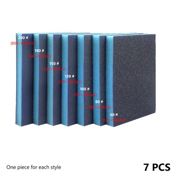 8PCS 240 320 600 800 1000 Grit Sanding Sponge Blocks Washable Foam Abrasive Pads 120x10x12mm Polishing Kitchen Pot Clean Pad_maomaolike.com
