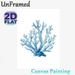 Blue Coral Painting Poster, Soft Watercolor Style Delicate Blue Coral Poster, Brings Tranquil Coastal Atmosphere, Ideal For Living Room, Bathroom_maomaolike.com
