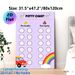 Potty Chart Painting Poster, Cute Cartoon Style Lavender Poster With Rainbow & Car Graphics, Practical Tool To Track Toilet Training Progress, Ideal_maomaolike.com